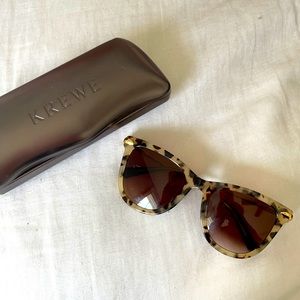 KREWE SIMONE SUNGLASSES IN OYSTER + BLACK CRYSTAL